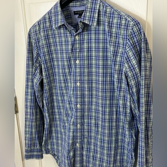 Banana Republic Men’s Large Soft Wash Button Down Plaid Shirt - Picture 3 of 8